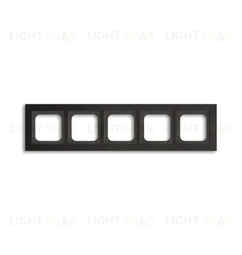 Рамка пятерная ABB Axcent, металл, цвет матовый черный 2CKA001754A4712 2CKA001754A4712