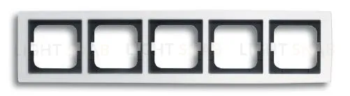 Рамка пятерная ABB Solo белый глянцевый 2CKA001754A4113 2CKA001754A4113