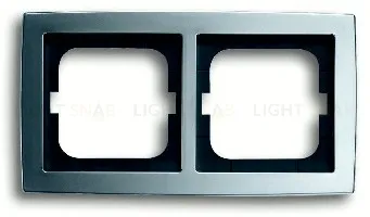 Рамка двойная ABB Solo матовый хром 1754-0-4537 1754-0-4537