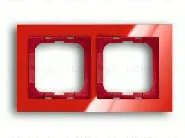 Рамка двойная ABB Busch-axcent красный глянцевый 2CKA001754A4341 2CKA001754A4341