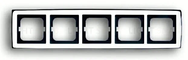 Рамка пятерная ABB Solo глянцевый хром 1754-0-4330 1754-0-4330