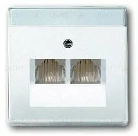 Розетка компьютерная двойная ABB RJ45 5-й кат. 2CKA000230A0412+2CKA001710A1551 2CKA000230A0412 + 2CKA001710A1551