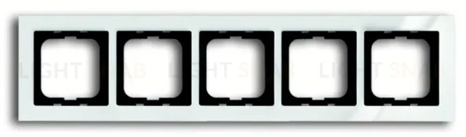 Рамка пятерная ABB Busch-axcent белый глянцевый 2CKA001754A4347 2CKA001754A4347