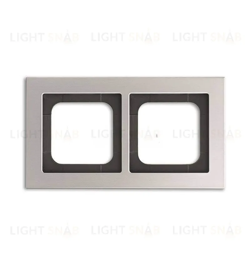Рамка двойная ABB Axcent, металл, цвет титан 2CKA001754A4699 2CKA001754A4699