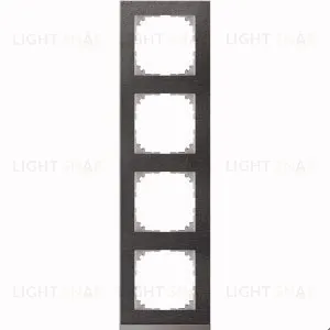 Рамка 4 местная Merten M-Pure Decor сланец (алюминий) MTN4040-3669 MTN4040-3669