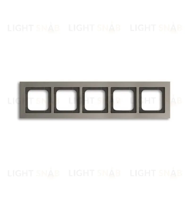 Рамка пятерная ABB Axcent, металл, цвет платина 2CKA001754A4692 2CKA001754A4692