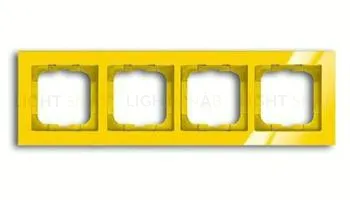 Рамка четверная ABB Busch-axcent желтый глянцевый 2CKA001754A4348 2CKA001754A4348