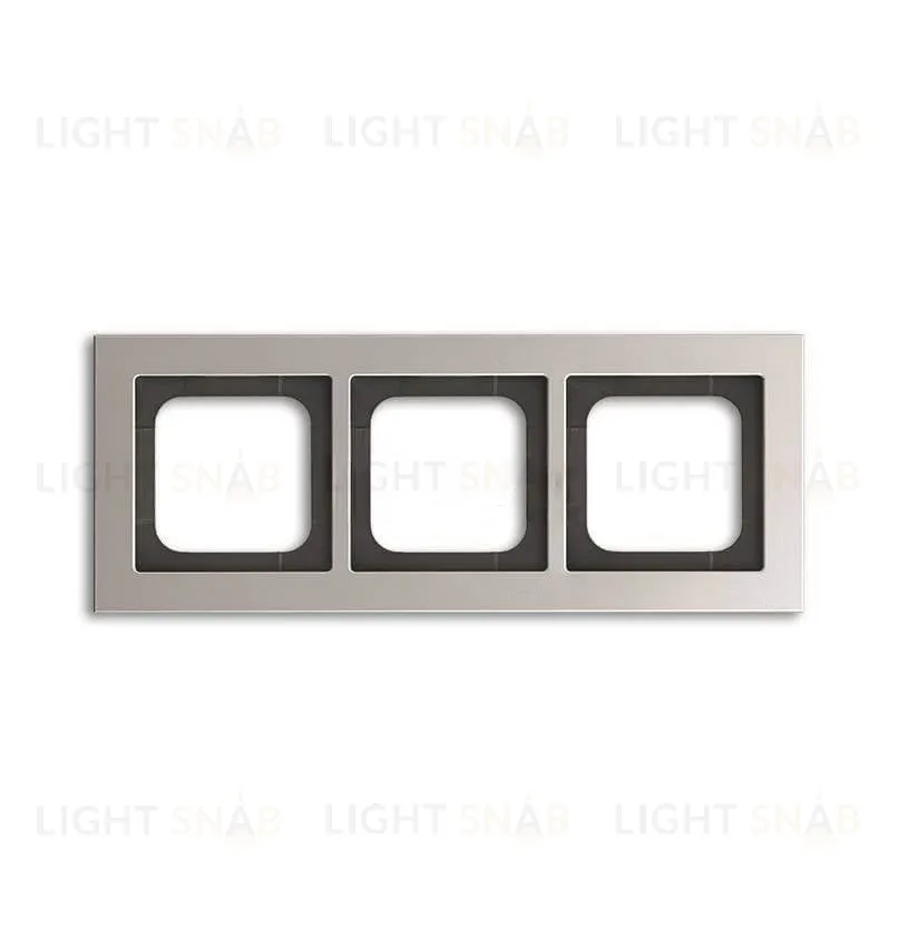 Рамка тройная ABB Axcent, металл, цвет титан 2CKA001754A4700 2CKA001754A4700