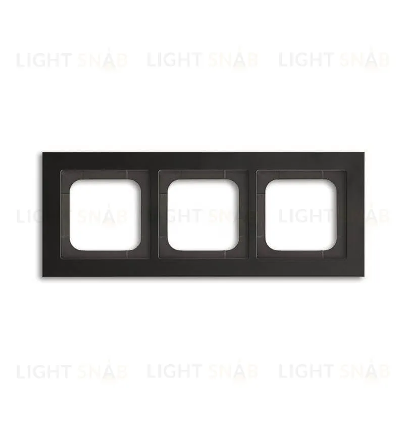 Рамка тройная ABB Axcent, металл, цвет матовый черный 2CKA001754A4710 2CKA001754A4710