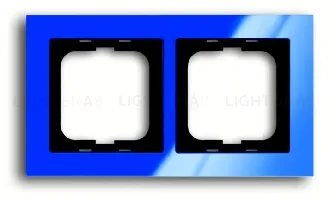 Рамка двойная ABB Busch-axcent синий глянцевый 2CKA001754A4344 2CKA001754A4344