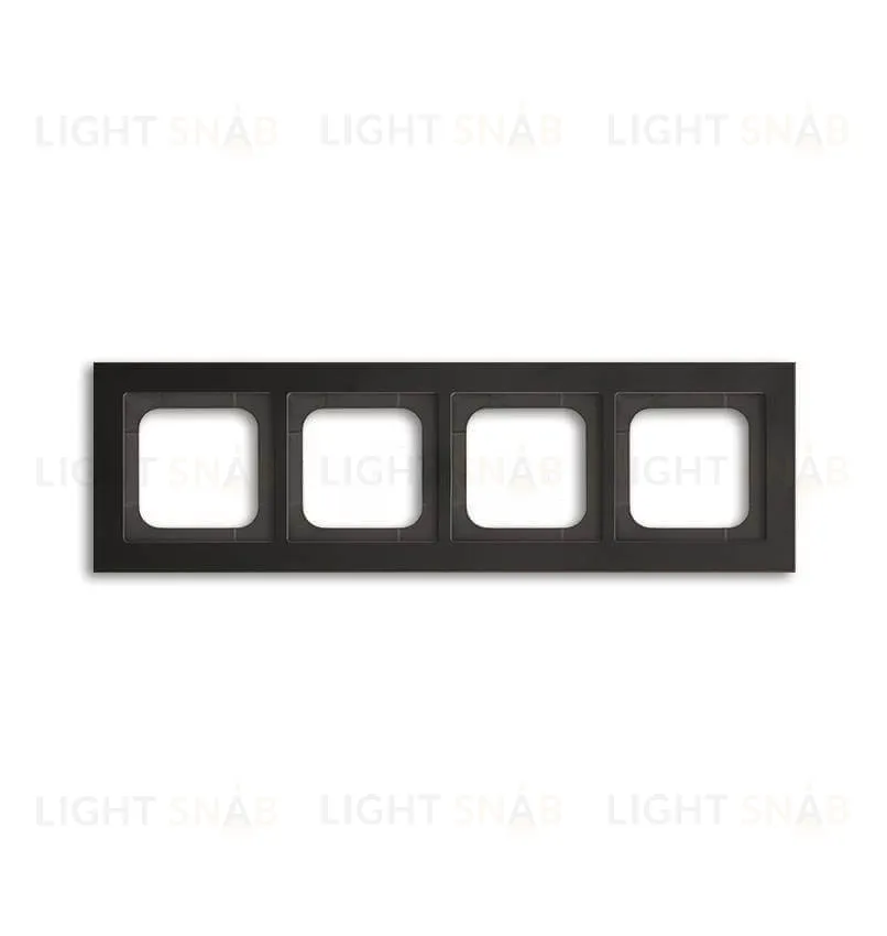 Рамка четверная ABB Axcent, металл, цвет матовый черный 2CKA001754A4711 2CKA001754A4711