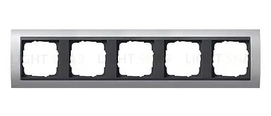 Рамка пятерная Gira Event алюминий-антрацит 021506 021506