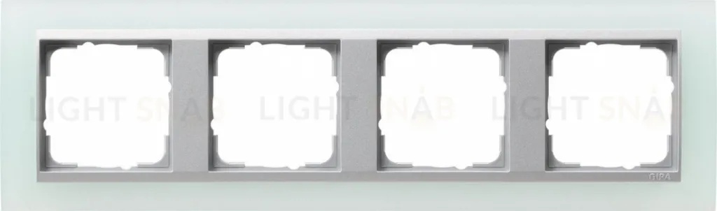 Рамка четверная Gira Event Opaque салатовый/алюминий 021451 021451