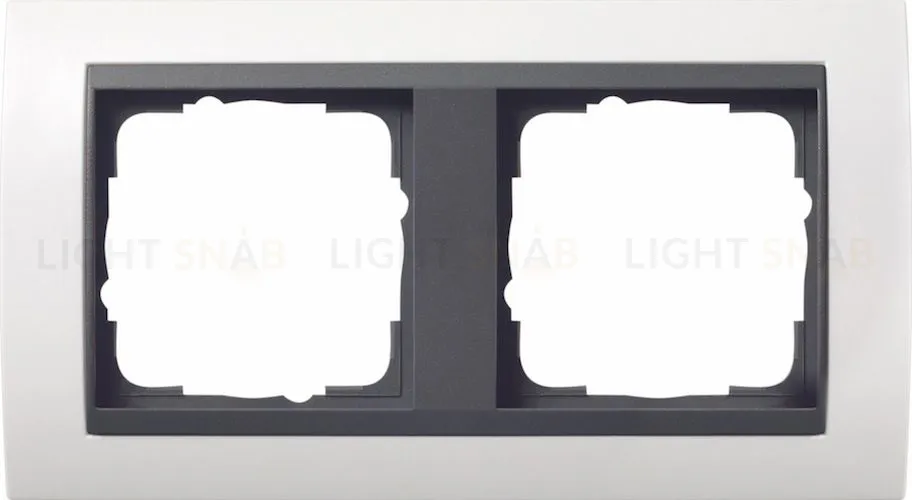 Рамка двойная Gira Event белый глянец/антрацит 0212808 0212808