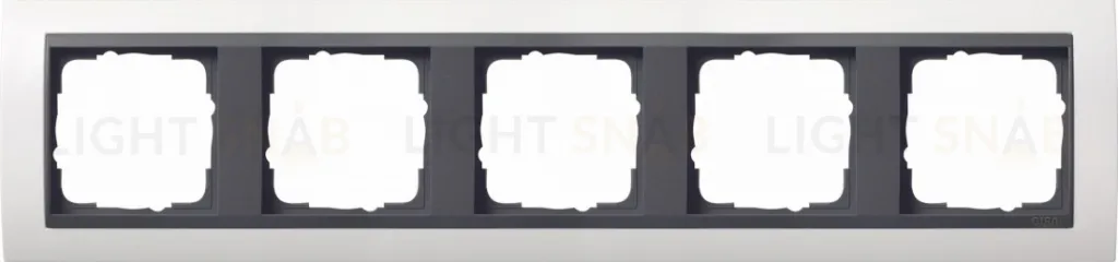 Рамка пятерная Gira Event белый матовый/антрацит 021507 021507