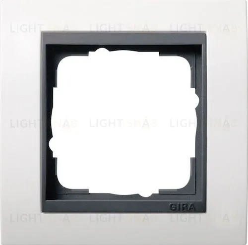 Рамка одинарная Gira Event белый глянец/антрацит 0211808 0211808