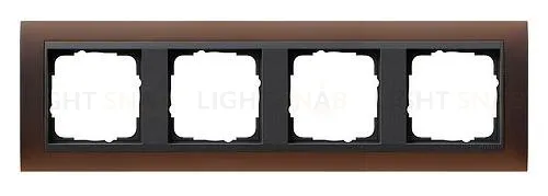 Рамка четверная Gira Event Opaque матово-коричневый/антрацит 021413 021413