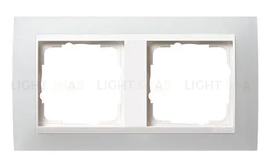Рамка двойная Gira Event Opaque матово-белый/глянц.белый 0212334 0212334
