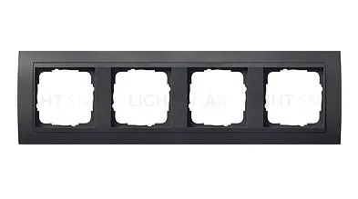 Рамка четверная Gira Event черный/антрацит 021408 021408
