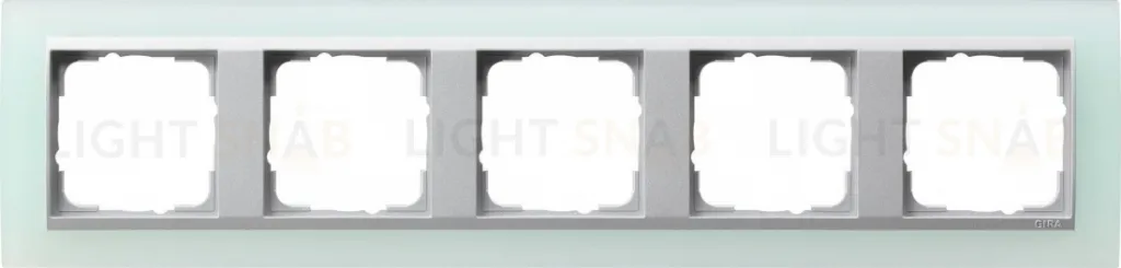 Рамка пятерная Gira Event Opaque салатовый/алюминий 021551 021551