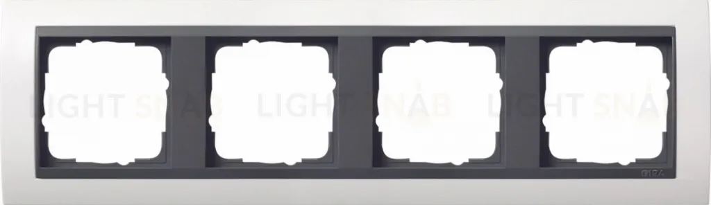 Рамка четверная Gira Event белый матовый/антрацит 021407 021407