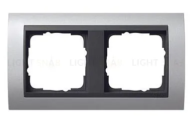 Рамка двойная Gira Event алюминий-антрацит 021206 021206