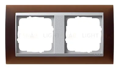 Рамка двойная Gira Event Opaque матово-коричневый/алюминий 021259 021259