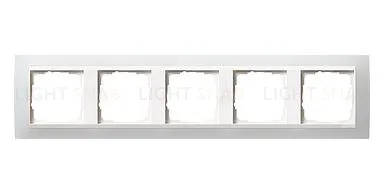 Рамка пятерная Gira Event Opaque матово-белый/глянц.белый 0215334 0215334