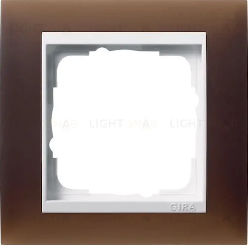 Рамка одинарная Gira Event Opaque матово-коричневый/бел. Глянец 0211331 0211331