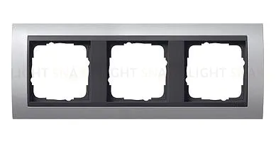 Рамка тройная Gira Event алюминий-антрацит 021306 021306