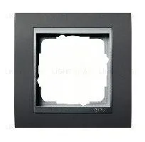 Рамка одинарная Gira Event черный/алюминий 021181 021181