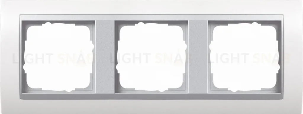 Рамка тройная Gira Event белый глянец/алюминий 0213806 0213806