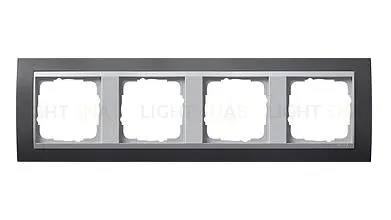 Рамка четверная Gira Event черный/алюминий 021481 021481