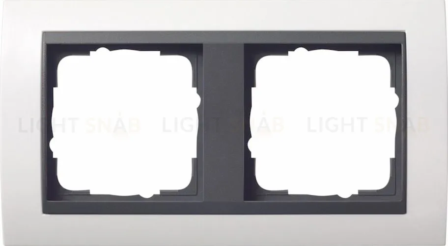 Рамка двойная Gira Event белый матовый/антрацит 021207 021207