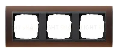 Рамка тройная Gira Event Opaque матово-коричневый/антрацит 021313 021313