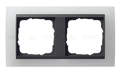 Рамка двойная Gira Event Opaque матово-белый/антрацит 021224 021224