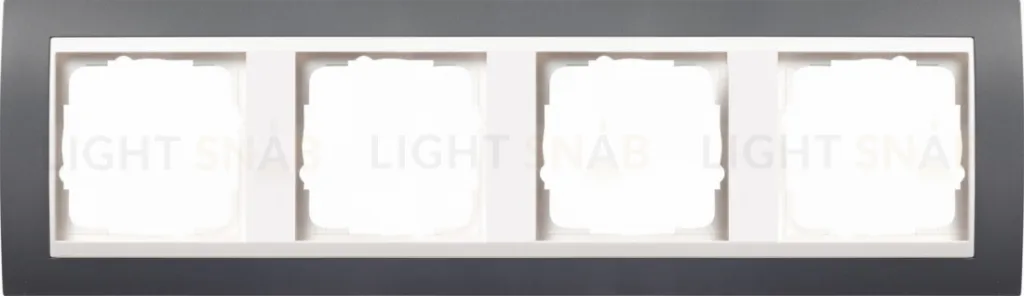 Рамка четверная Gira Event черный/глянцевый белый 0214328 0214328