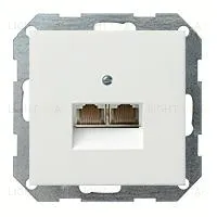 Розетка компьютерная двойная Gira RJ45 6-й кат. epuae8-8upok6+0270112 epuae8-8upok6 + 0270112