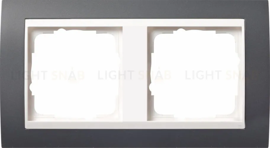 Рамка двойная Gira Event черный/глянцевый белый 0212328 0212328