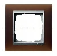 Рамка одинарная Gira Event Opaque матово-коричневый/алюминий 021159 021159