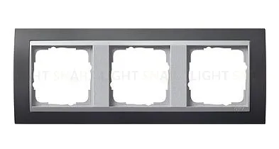 Рамка тройная Gira Event черный/алюминий 021381 021381