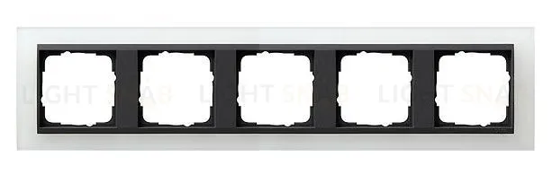 Рамка пятерная Gira Event Opaque матово-белый/антрацит 021524 021524
