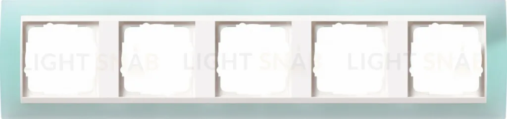 Рамка пятерная Gira Event Opaque салатовый/белый глянец 0215395 0215395