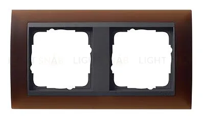 Рамка двойная Gira Event Opaque матово-коричневый/антрацит 021213 021213