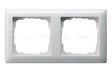 Рамка двойная Gira Standart 55 белый глянцевый 021203 021203