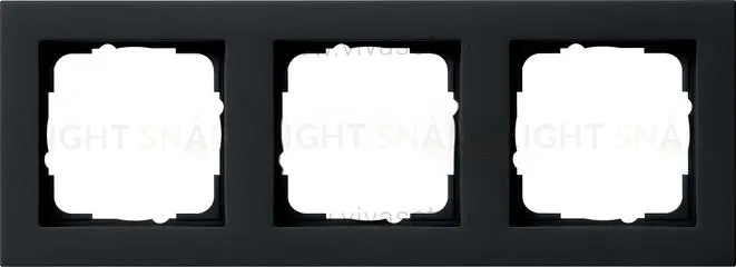 Рамка тройная Gira E2 черный матовый 021309 021309
