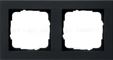 Рамка двойная Gira E2 черный матовый 021209 021209