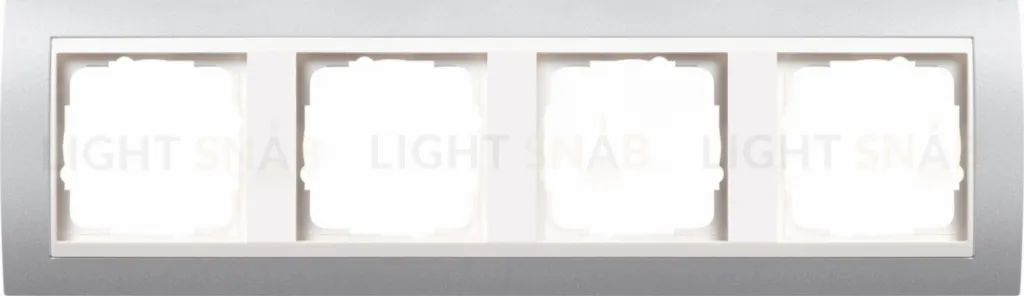 Рамка четверная Gira Event алюминий/глянцевый белый 0214326 0214326