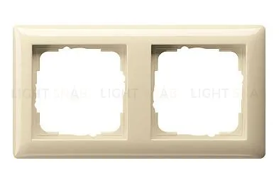 Рамка двойная Gira Standart 55 кремовый глянцевый 021201 021201