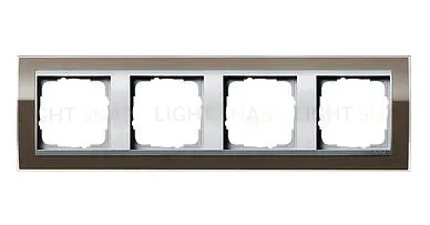 Рамка четверная Gira Event Clear коричневый-алюминий 0214766 0214766